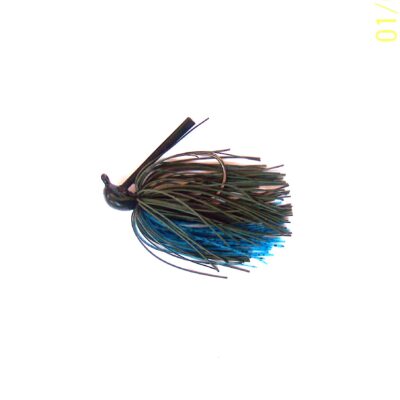 Andy's Original Terminator Jig in Black/Blue, hand-tied in Madison, CT